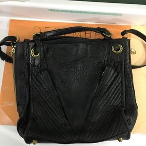 Oryany lamb leather black hobo